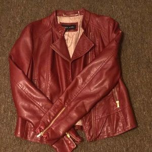 Maroon Leather Jacket